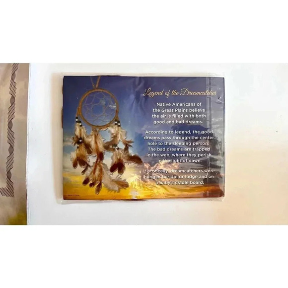 Handcrafted Native American Dreamcatcher Medicine Wheel Sioux Indian set of two - Picture 6 of 8